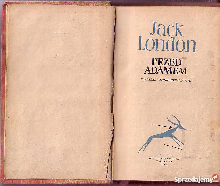 8666 PRZED ADAMEM JACK LONDON Czyrna sprzedam