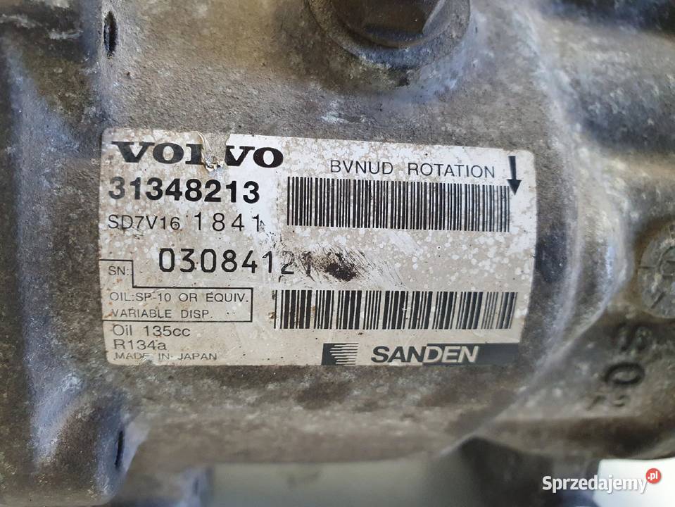 SPRĘŻARKA KLIMATYZACJI Volvo V70 III 16 D D2 Kompresory klimatyzacji Rudka sprzedam