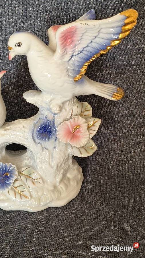 Duża figurka porcelanowa GOŁĘBIE 20 Vintage PRL Antyki, Sztuka, Kolekcje Rzeszów sprzedam