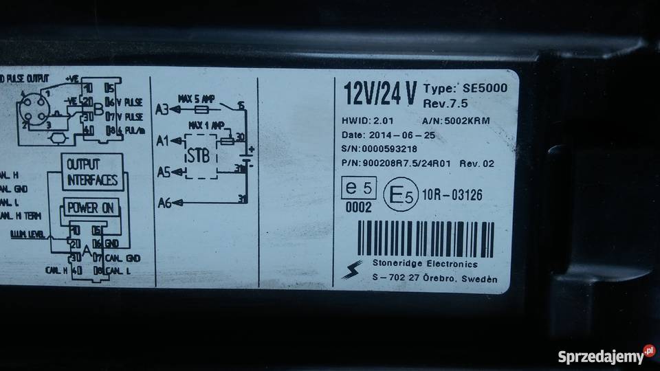 TACHOGRAF CYFROWY SCANIA SE 5000 wyposażenie elektryczne Staszów sprzedam