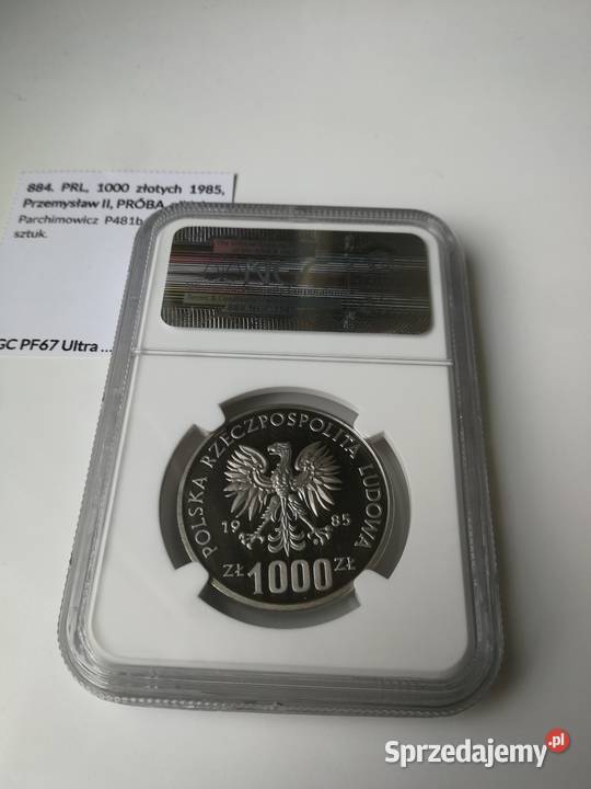 Polska 1000 1985 Przemysław Próba Nikiel Grading wielkopolskie sprzedam