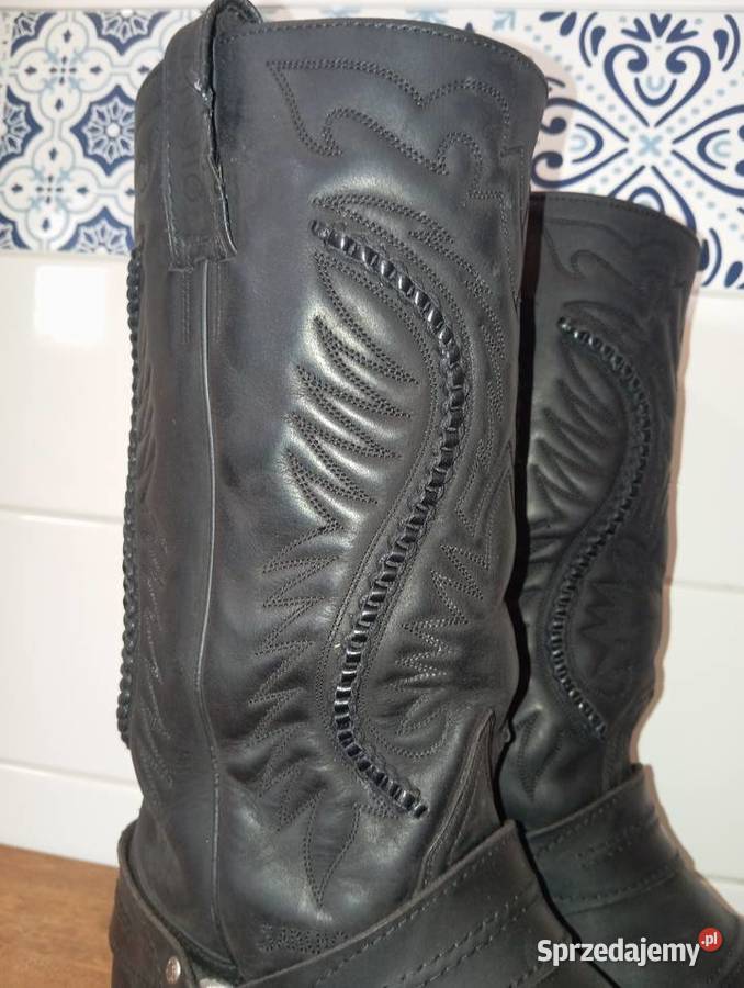 Sancho 5859 negro cowboy boots kowbojki Obuwie Ruda Śląska