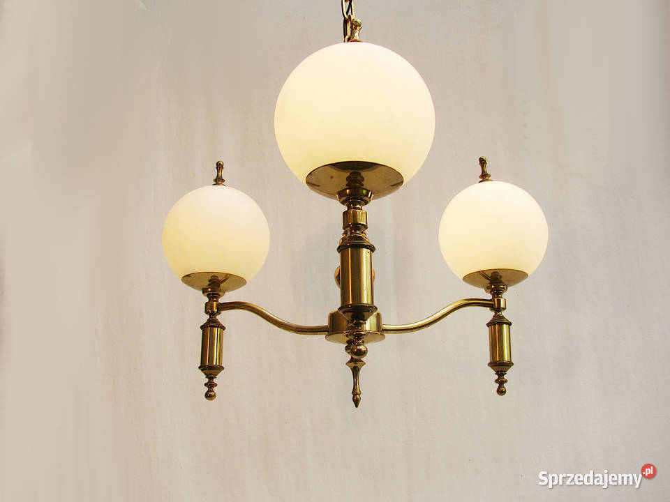 Żyrandol Lampa mosiądz Szczecinek