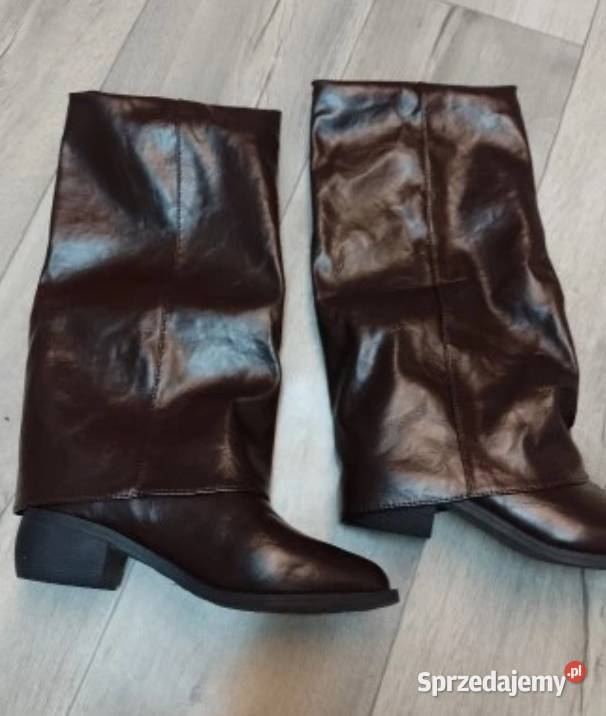 3940 Brązowe czekoladowe Kozaki kowbojki małopolskie Kraków