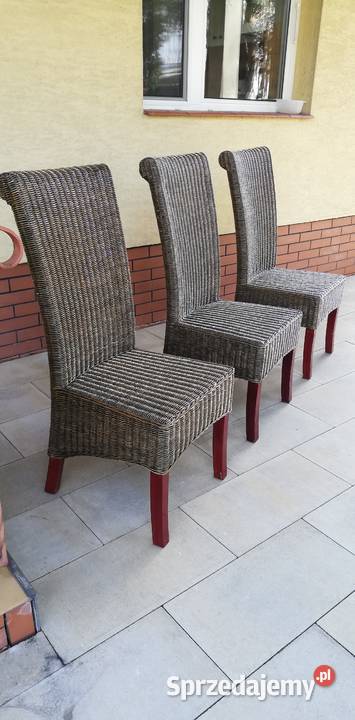 Krzesło rattanowe wiklinowe krzesła do stołu mazowieckie