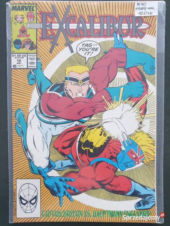 Excalibur 7 komiksów Marvel USA 1989 Gdynia