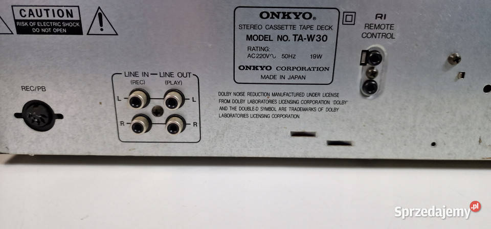 Onkyo TA W 30 TAW30 magnetofon casette deck