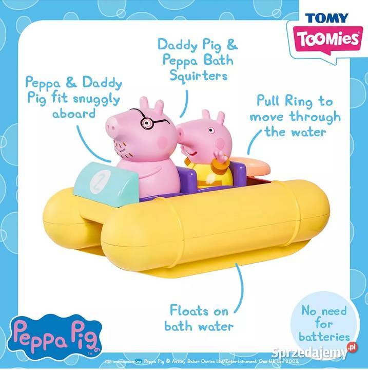 Świnka Peppa Pig Łódka Nakręcana Tryskająca Mogilany