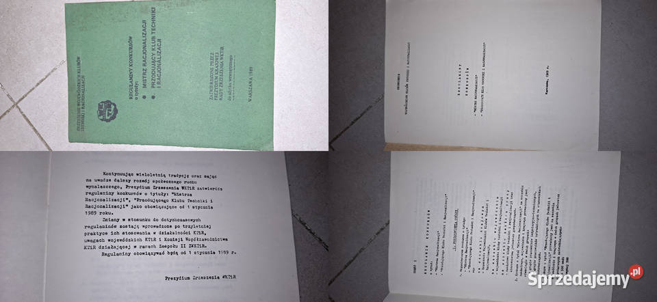 Regulamin Mistrz Racjonalizacji WKTiR PRL Łęczyca