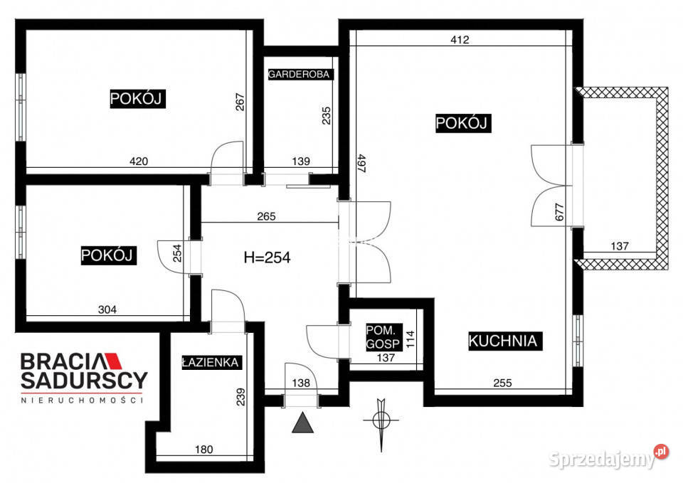 Mieszkanie 6249m2 3 pokoje Kraków Złocieniowa Liczba pokoi 3