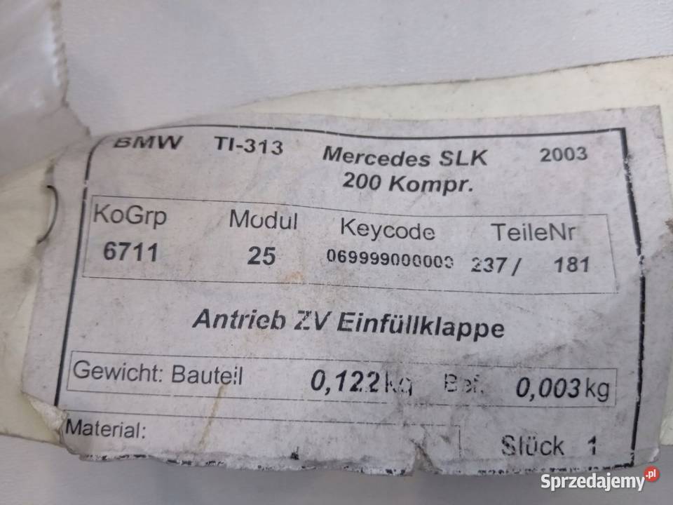 ZAMEK KLAPKI WLEWU PALIWA MERCEDES W169 W245 Nowy Tomyśl