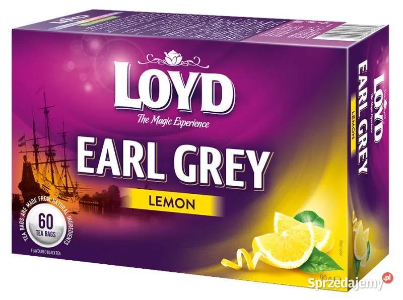 Herbata earl grey Loyd o smaku cytryna 60 t wielkopolskie Stare Miasto