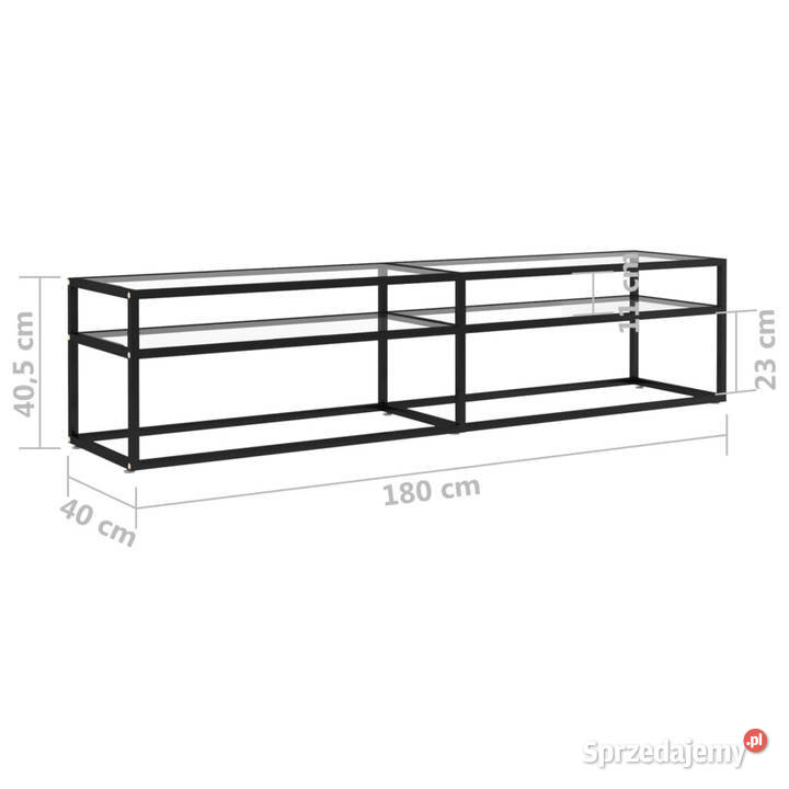Szafka pod TV przezroczysta 180x40x405 hartowane Warszawa