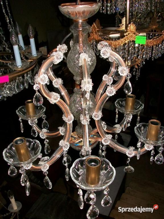 Rewelacyjny kryształowy żyrandol Topólka
