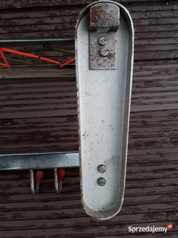 Wieszak metalowy chrom żyłka prl vintage loft Wieszaki Warszawa