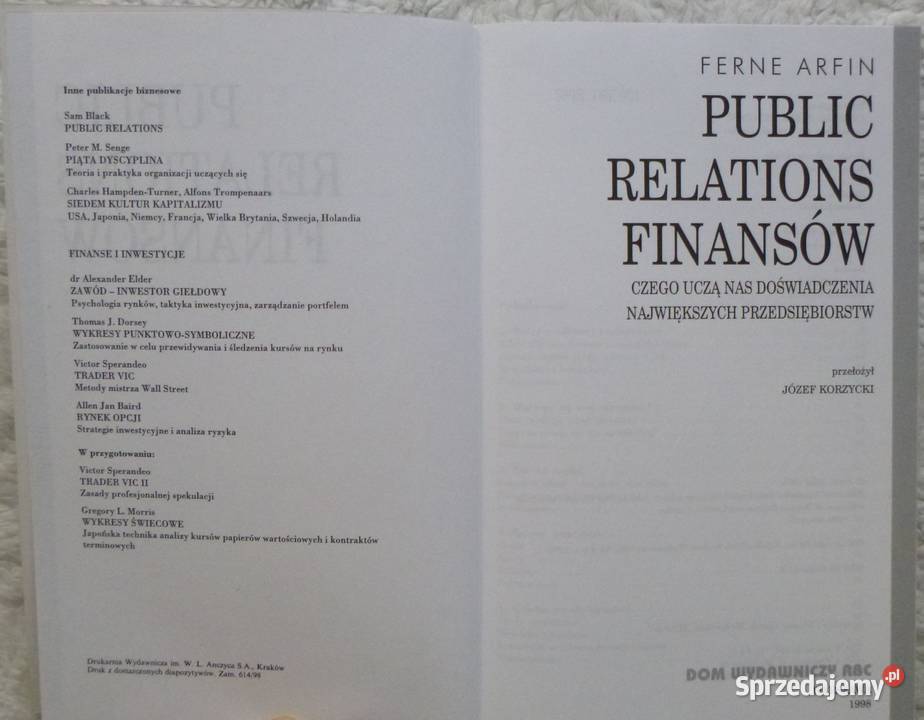 Public relations finansów Ferne Arfin mazowieckie Warszawa