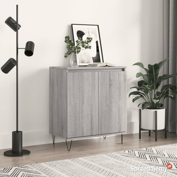 Komoda szary dąb sonoma 60x35x70 materiał