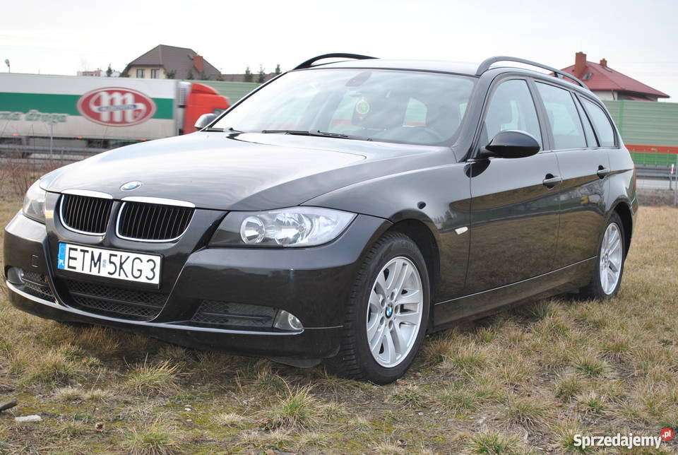 BMW czarne kombi 2007 r komputer pokładowy Rawa Mazowiecka