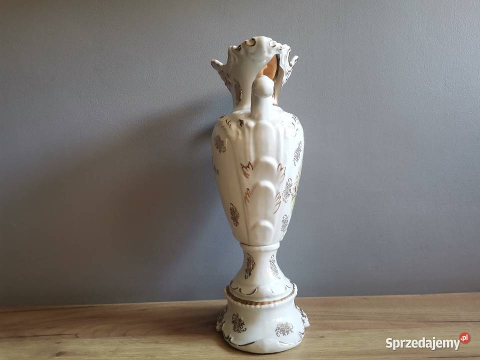 Stary duży unikatowy wazon porcelana Janina