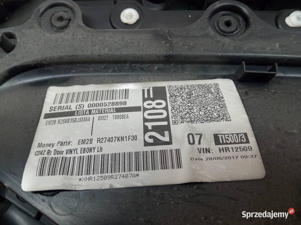 TAPICERKA BOCZEK LEWY TYŁ MK2 Ford S II 20152023