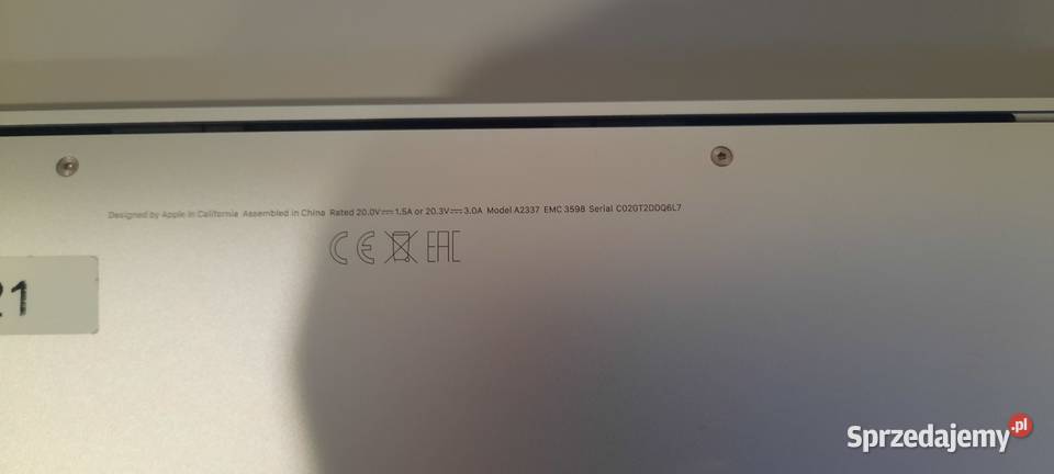 MacBook Air M18GB256GB SSDMac OS Silver Skórzewo