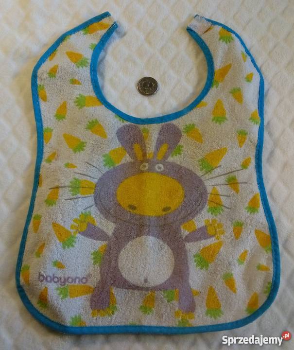 Dwa śliniaczki zapinane na rzepy baby ono 21x26 Rogoźnik sprzedam