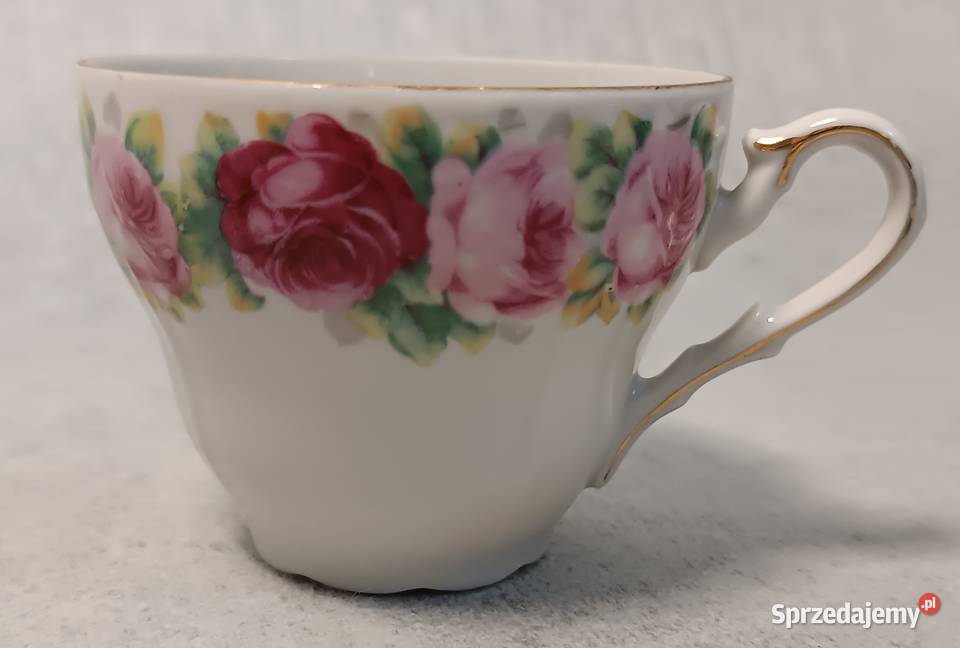 SCHWARZENHAMMER Filiżanka Zestaw Śniadaniowy Porcelana i szkło dolnośląskie Wałbrzych