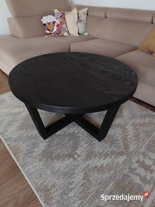 Stolik kawowy dębowy okrągły 46cm Zduńska Wola