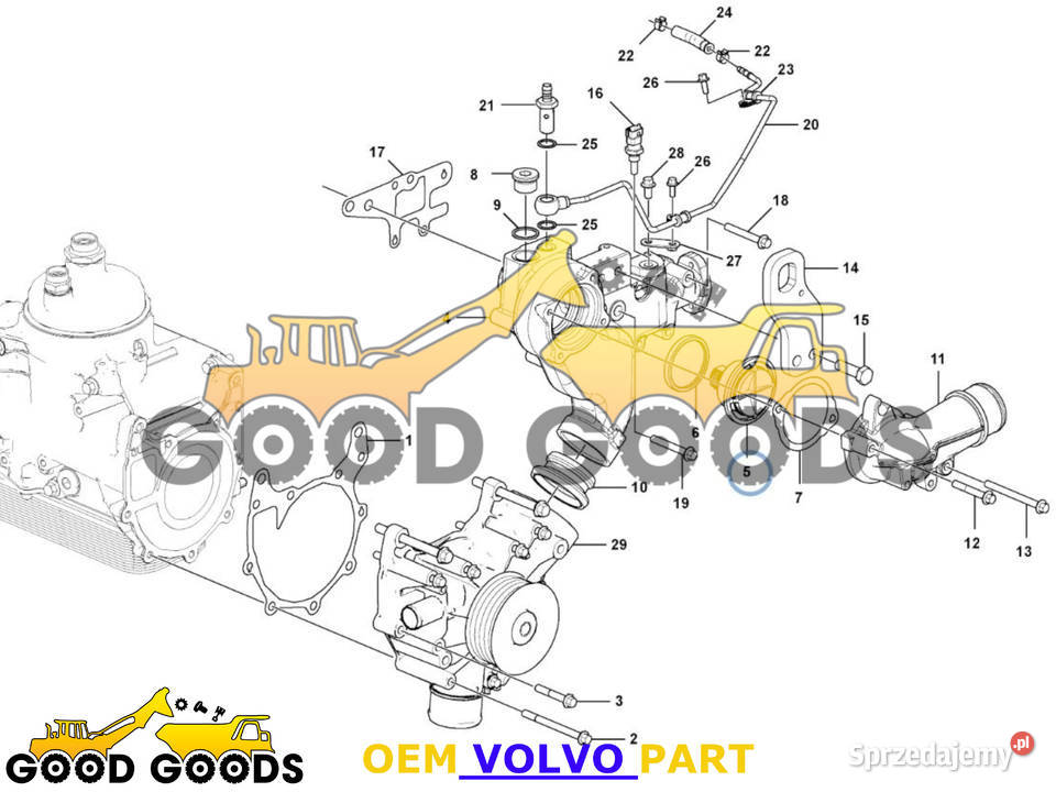 VOLVO TERMOSTAT 86C D8H 21705453 20798938 Władysławów