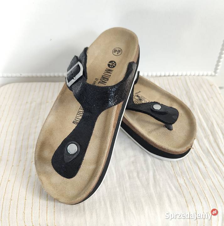 Czarne japonki na platformie Esmara 39 buty nowe