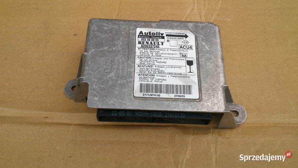 Sensor poduszek Renault Megane II 8200337245 Tarnów