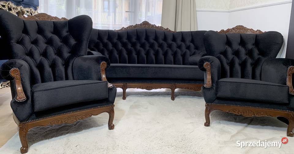 Komplet zestaw sofa fotele wypoczynkowy Ludwik Jagodnik
