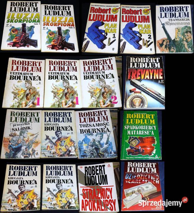 Robert Ludlum 17 książek Rok wydania 1990 lubelskie Chełm