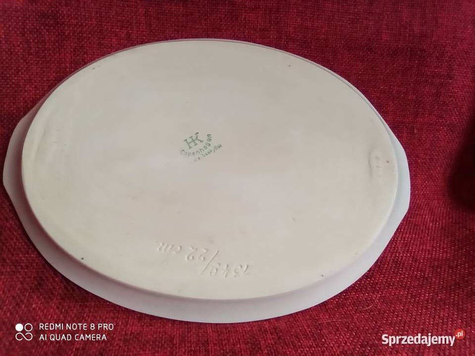 Porcelanową tacka z uchwytami HK Copenhagen pomorskie Gdańsk