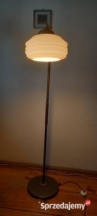 Stara mosiężna lampa podłogowa z ruchomym Skierniewice sprzedam