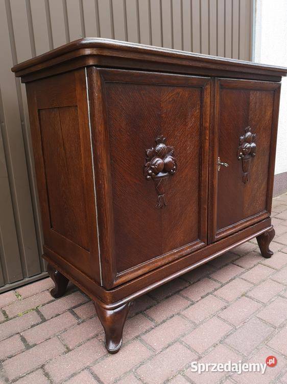 Komoda Pomocnik Dębowa Secesja Okazała Stara Swarzędz sprzedam