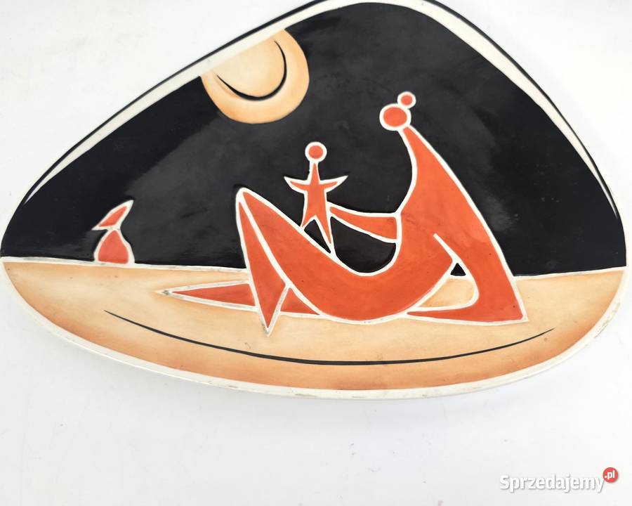 Patera art deco Zsolnay Trk Jnos Węgry lata 60te mazowieckie Warszawa