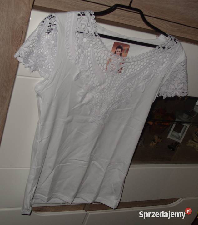 NOWA Elegancka bluzeczka IDEAL z Gipiurą r ML Inny materiał Rawicz sprzedam
