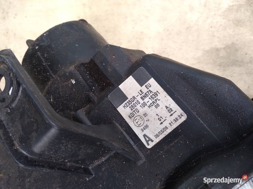 Almera N16 lift lampa prawa przód lubuskie Strzelce Krajeńskie