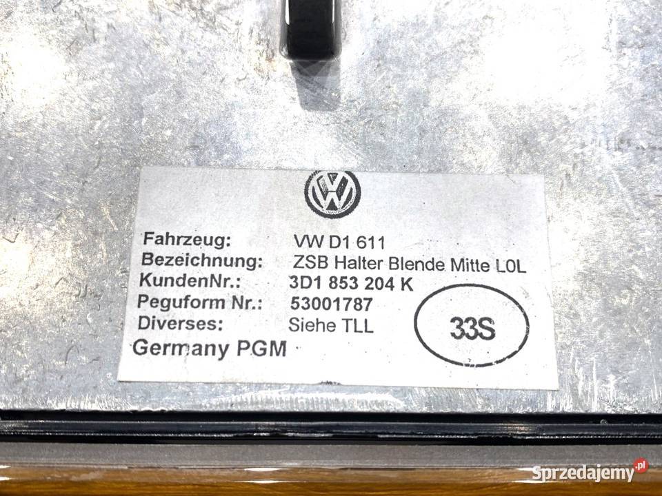 KRATKA NAWIEWU PRZÓD VW PHAETON 3D1853578B