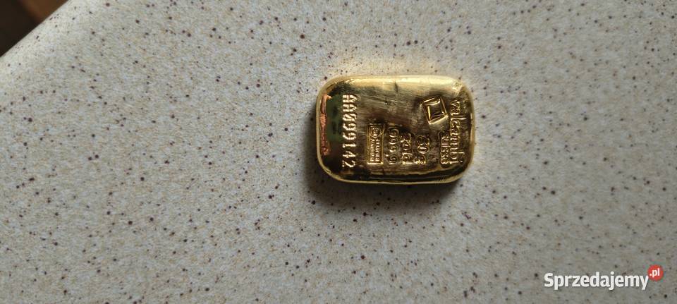 Zlota sztabka 50g Valcambi z certyfikatem Gdańsk