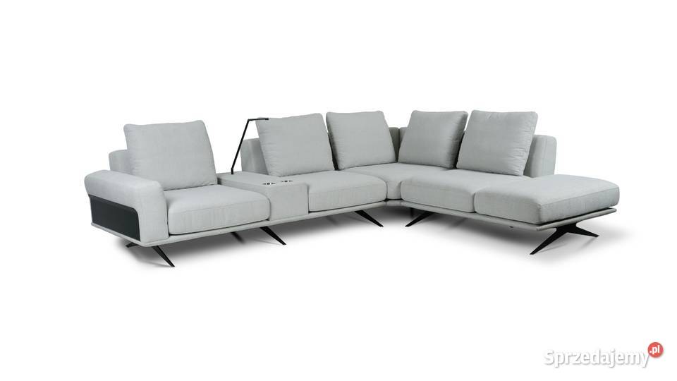 Narożnik Sines z barkiem w tkaninie NURIEL 300 Woźniki