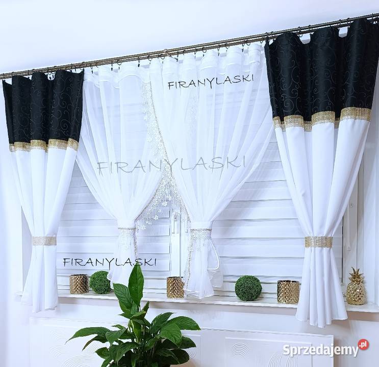 Firana 400x155 Firany do pokoju salonu złote Płońsk