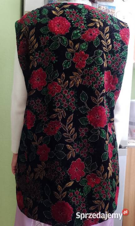 505XL Aksamitna bogato zdobiona kamizelka z