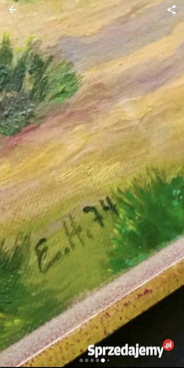 PEJZAŻ MORSKI OLEJ NA PŁÓTNIE 89 x 69 Malarstwo Pabianice