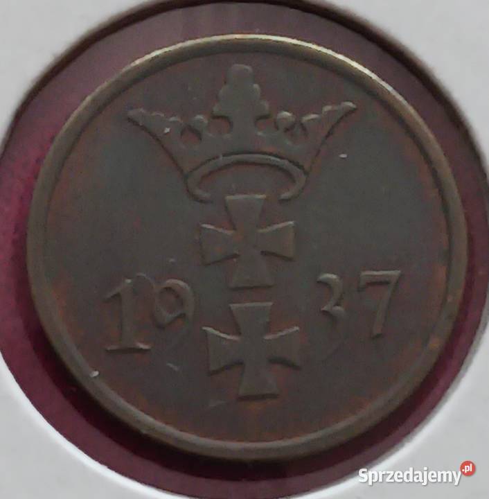 1 Fenig Wolne Miasto Gdańsk 1937 r 3 około Konin