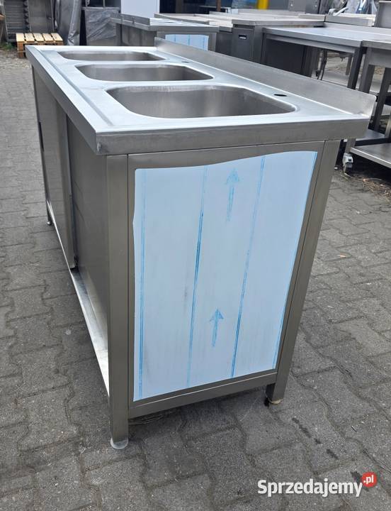 Zlew 3 Komorowy z Szafką Drzwi Suwane 1506085
