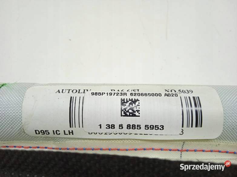 KURTYNA POWIETRZNA AIRBAG LEWA 985P19723 Renault sprzedam