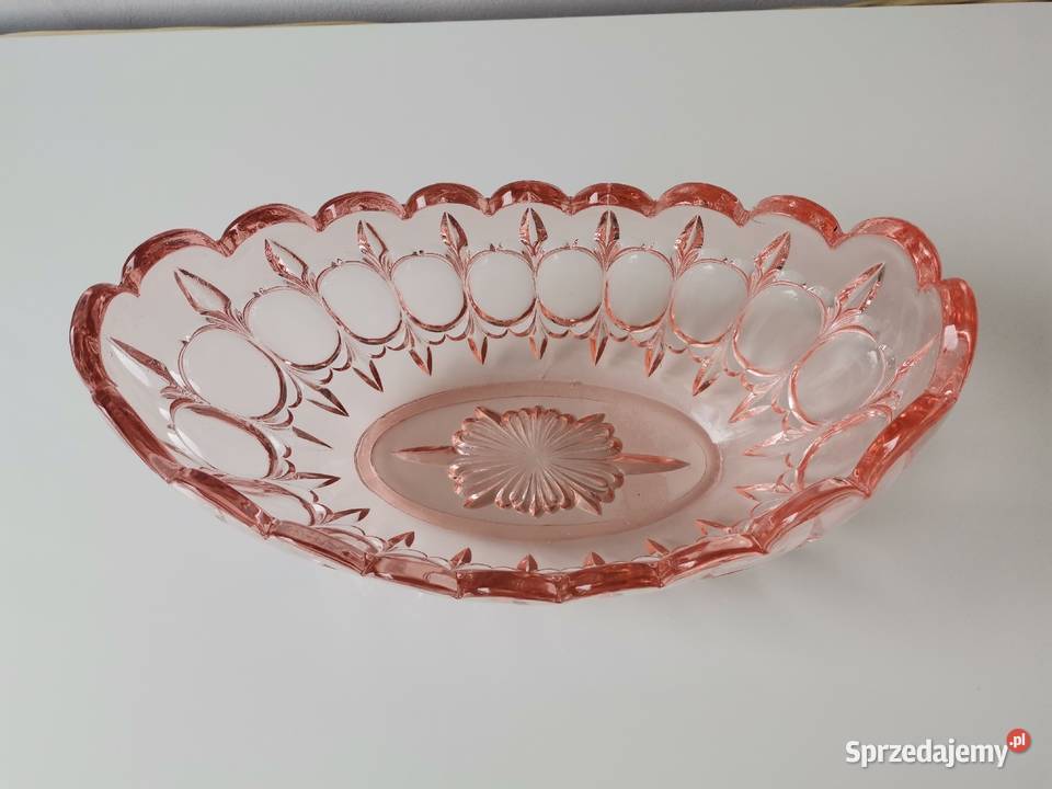 Stara duża misa gondola Lilijki szkło Art Deco Katowice sprzedam