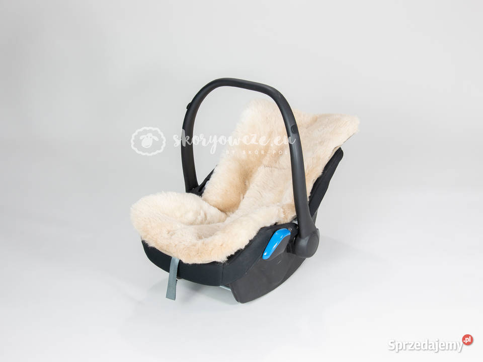 Wkładka do fotelika ze skóry owczej Biała 40x80 Szaflary